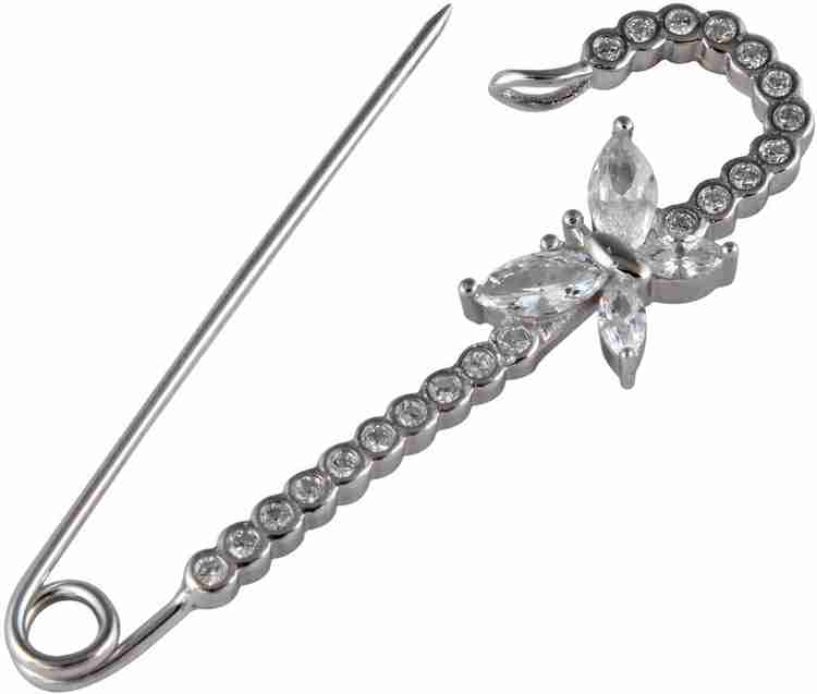 LBV LA BELLE VIE Silver Saree Pin For Women Brooch Price in