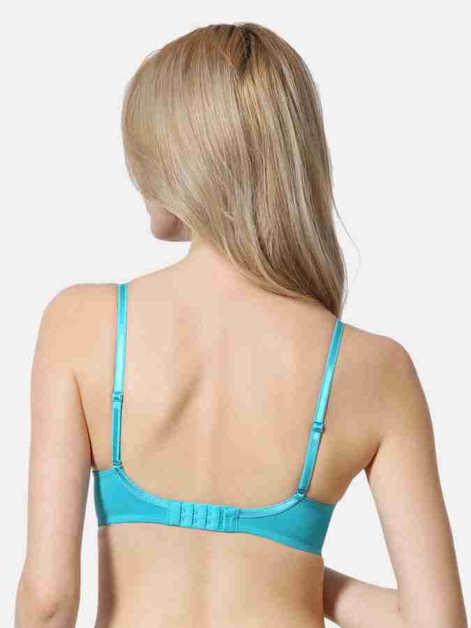 VAN HEUSEN Women Peacock Blue Solid Antibacterial Wireless Bra Women Full  Coverage Heavily Padded Bra