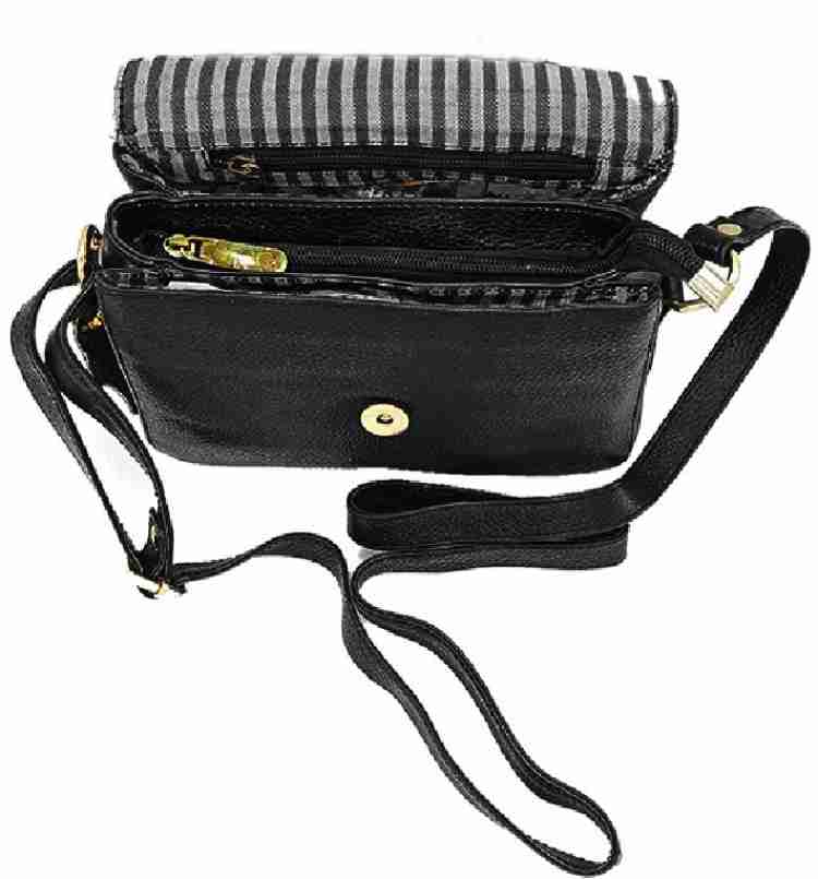 mulberry Black Sling Bag SLB3 BLACK Price in India Flipkart