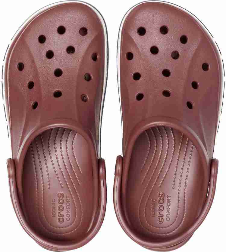 Burgundy crocs clearance