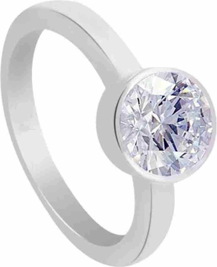 American diamond deals silver ring price