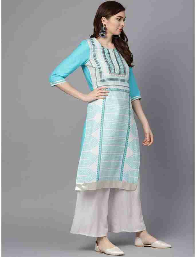 Vismaya Women Printed A line Kurta Buy Vismaya Women Printed A