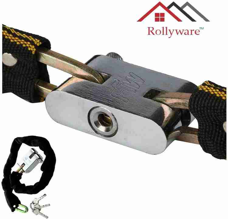 ROLLYWARE ndia s HEAVY DUTY COMBO 1 1 Chain lock Helmet Lock For Bike Motorcycle cycle Door Gate Super 1 T Combination Lock Price in India Buy ROLLYWARE ndia s HEAVY DUTY COMBO 1 1 Chain