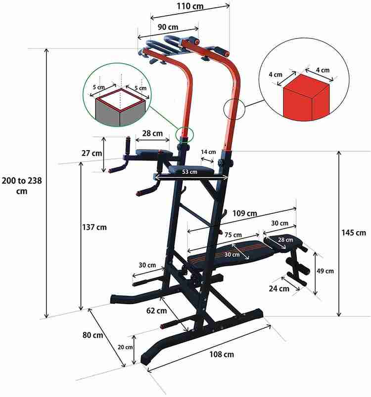 Yoleo adjustable power tower clearance