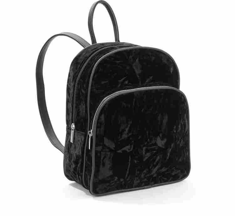 Black velvet mini backpack best sale