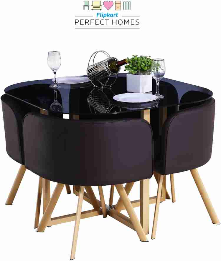 Flipkart Perfect Homes Atiu Metal 4 Seater Dining Set Price in