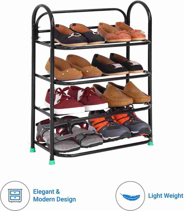 Graphite 4-Tier Expandable Shoe Rack