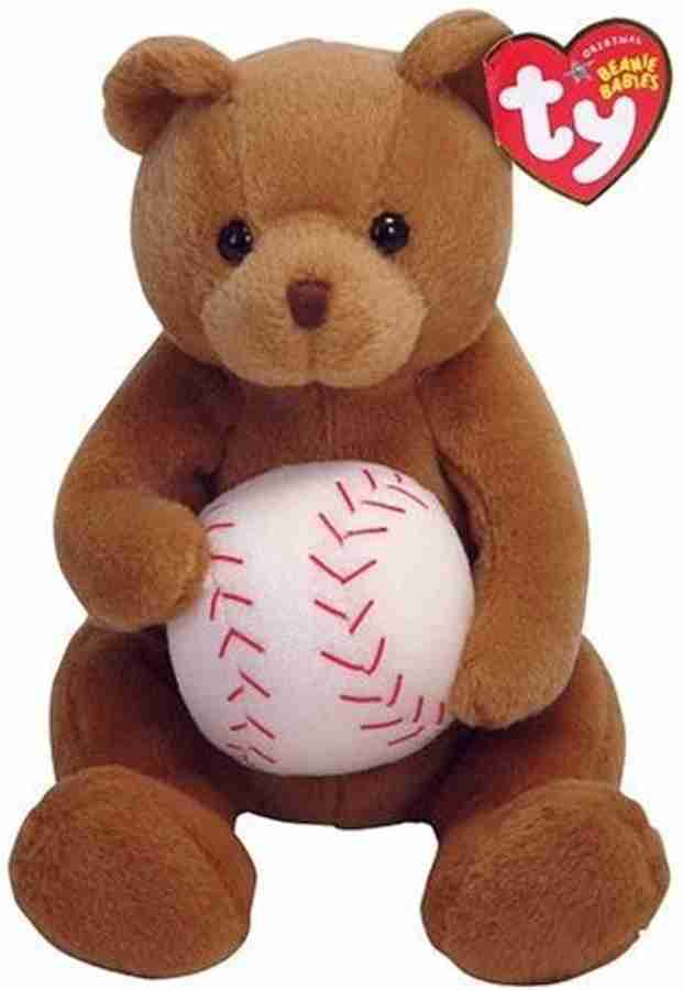 TY Beanie Baby Shortstop Bear Baseball Sports Teddy W Ball 30 cm