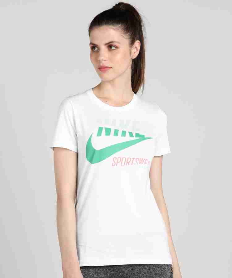 NIKE Printed Women Round Neck White T Shirt Buy NIKE Printed Women Round Neck White T Shirt Online at Best Prices in India Flipkart