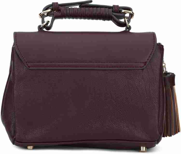 Wine coloured online handbag