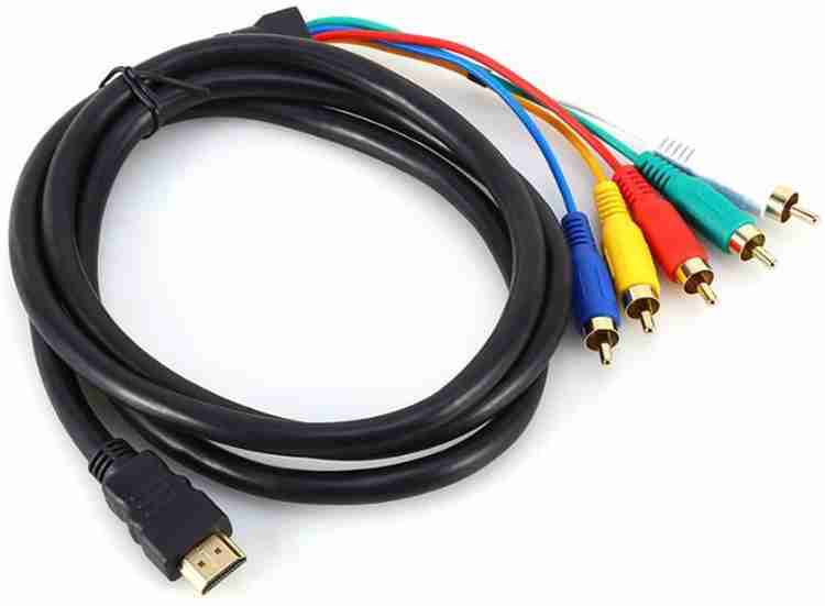 NYLSA RCA Audio Video Cable 1.5 m HDMI TO 5RCA Male NYLSA Flipkart