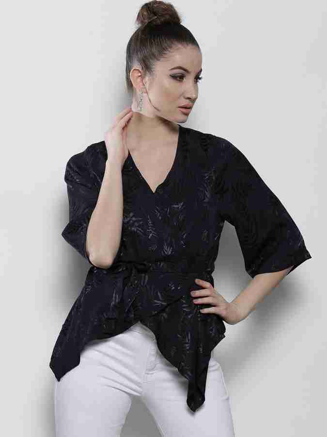 DOROTHY PERKINS Casual Kaftan Sleeve Self Design Women Dark Blue Top Buy DOROTHY PERKINS Casual Kaftan Sleeve Self Design Women Dark Blue Top Online at Best Prices in India Flipkart