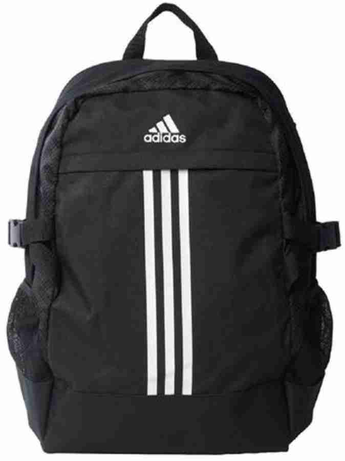 Adidas black store and white backpack