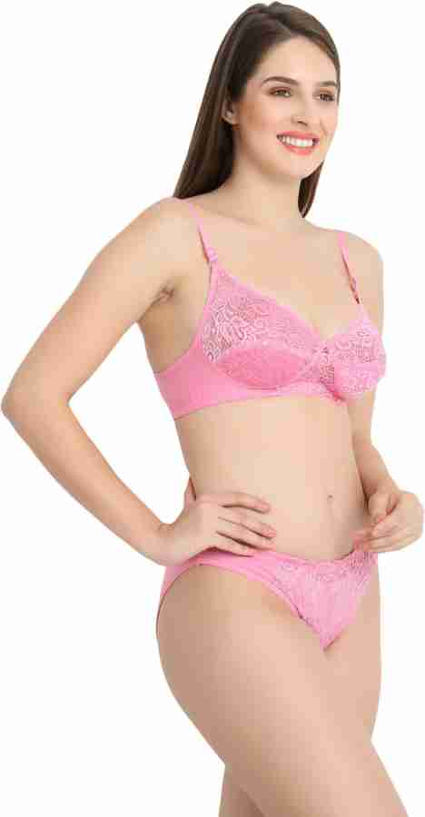 Splendour Magenta Hot Pink Classic Plunge Bra & Thong Set 32B 34B 34C 34E  38F + 