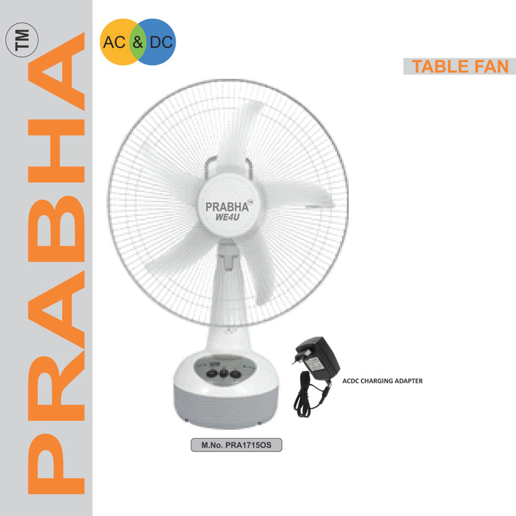 prabha rechargeable fan