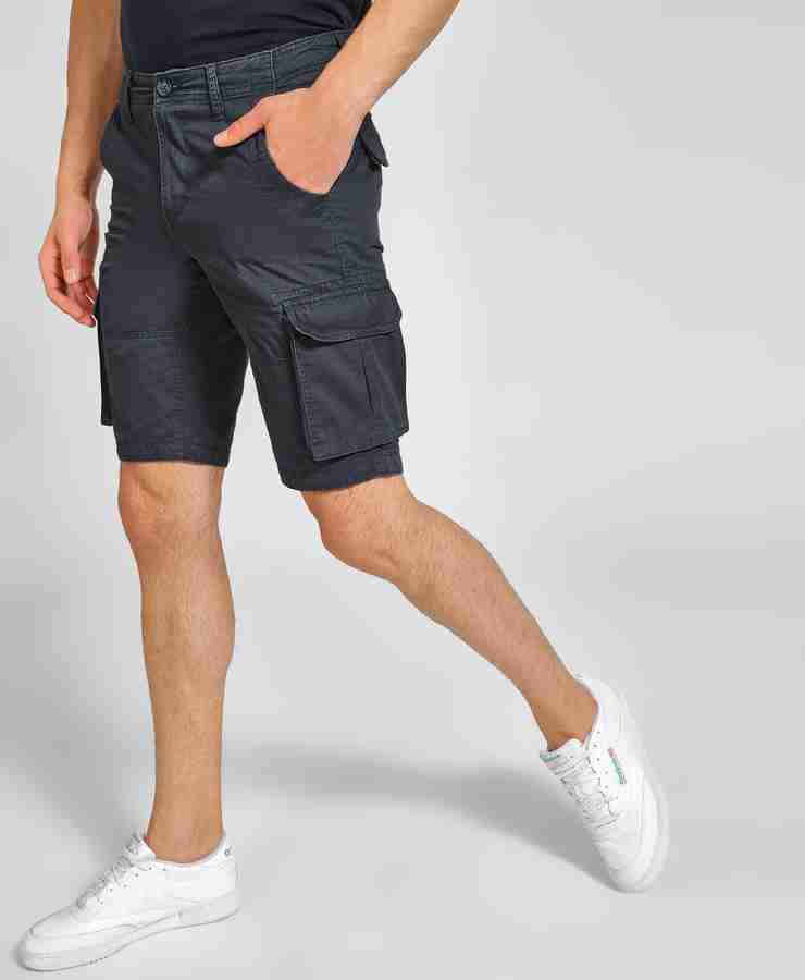 BUFFALO by FBB Solid Men Blue Cargo Shorts Buy BUFFALO by FBB