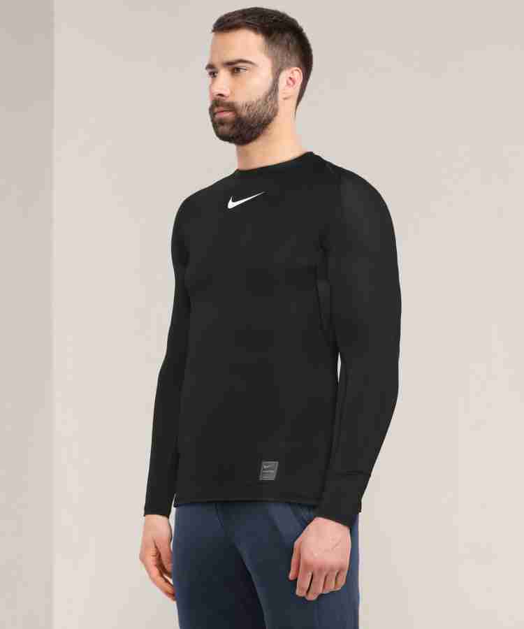 NIKE Solid Men Round Neck Black T-Shirt - Buy NIKE Solid Men Round