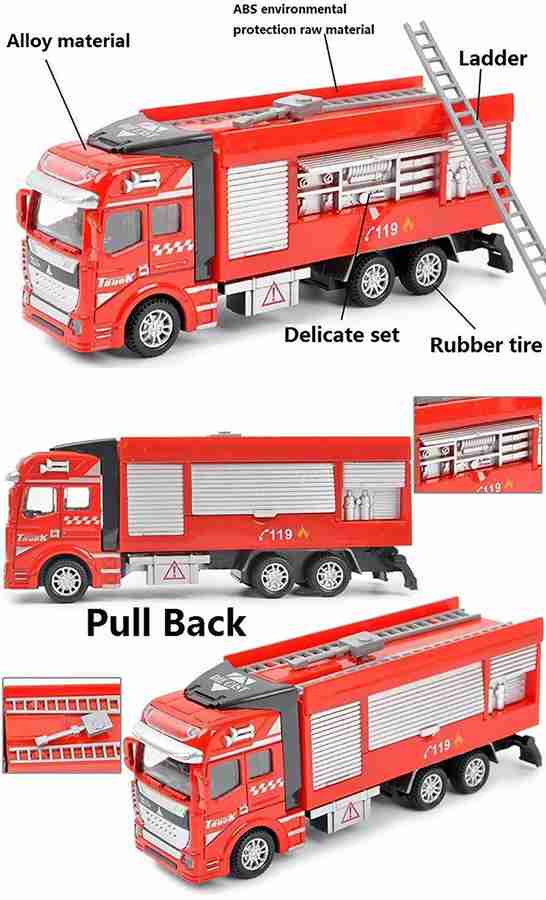 Old metal toy fire trucks hot sale