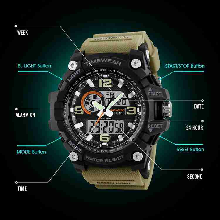 Timewear military series analogue digital on sale black