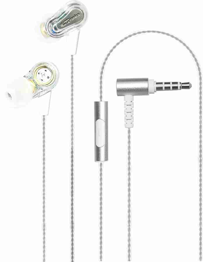 Portronics POR 886 CONCH 208 Dual Driver Earphones with Mic White