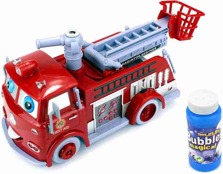 HALO NATION Fire Rescue Truck Bubble Machine with Bubble Liquid