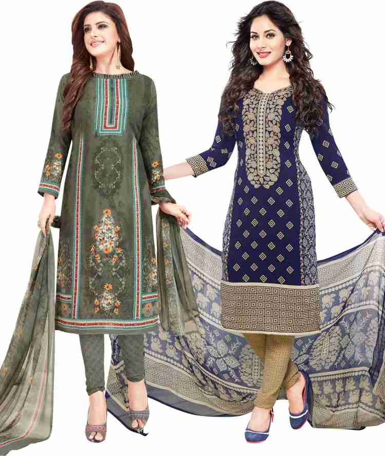 Salwar Studio Polyester Printed Kurta Churidar Material Price in India Buy Salwar Studio Polyester Printed Kurta Churidar Material online at Flipkart