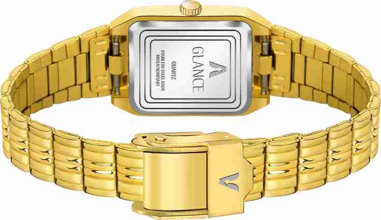 Aglance 9151ym01 women golden dial Gold plated Analog Watch For Women