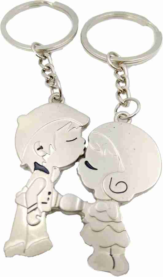 Flipkart SmartBuy Kiss Couple Metal Keychain Keyring Key Chain Price in India Buy Flipkart SmartBuy Kiss Couple Metal Keychain Keyring Key Chain online at Flipkart
