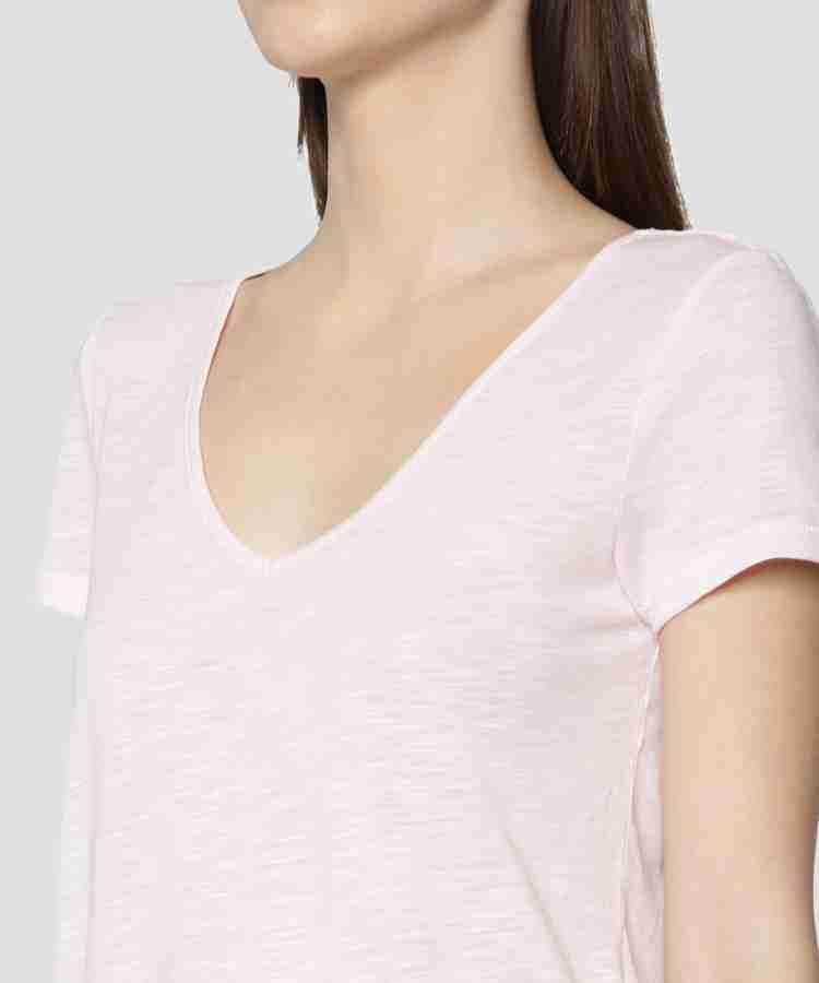 RQYYD Discount Casual V Neck T Shirts for Women Mesh Short Sleeve