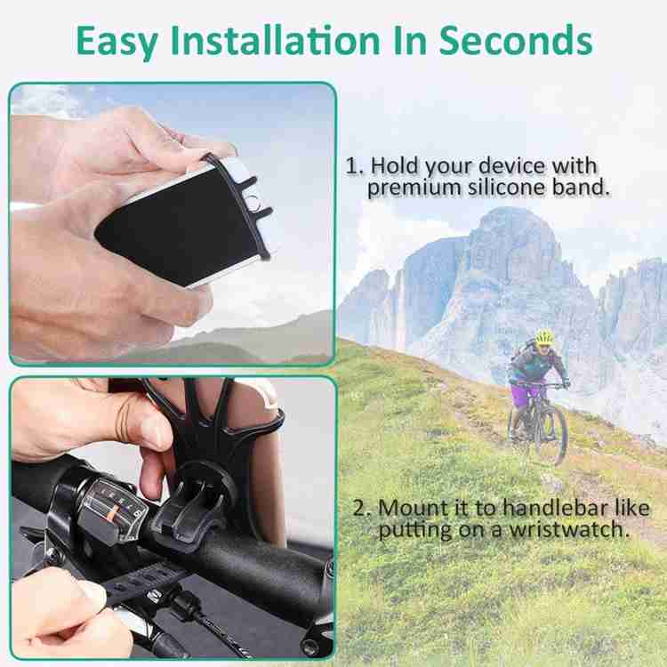 TARKAN Universal Bike Mount Silicone Mobile Holder 360 Rotating