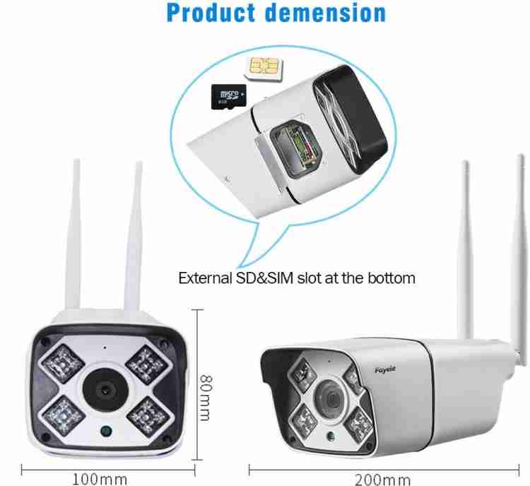 iTS Wireless Sim Card 4G/3G GSM 2MP Bullet Security Camera Security Camera  Price in India - Buy iTS Wireless Sim Card 4G/3G GSM 2MP Bullet Security  Camera Security Camera online at