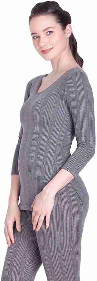 Lux Inferno Ladies 3/4 Thermal Top and Lower Set_Set_80_Grey : :  Fashion