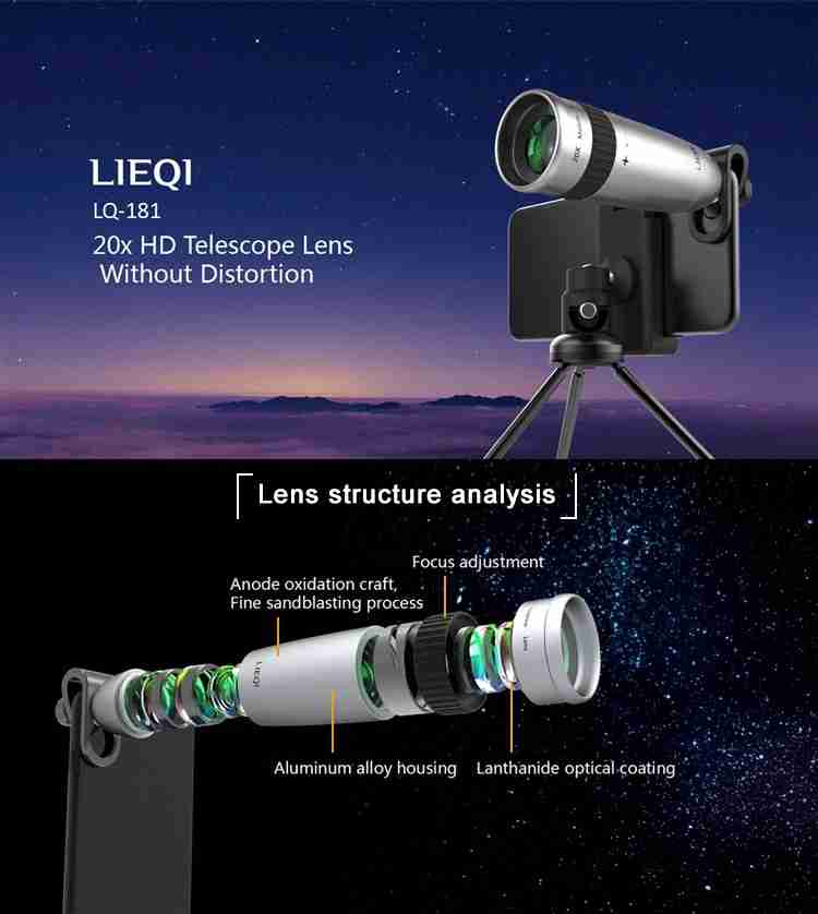 FKU 20X Zoom Telescope Lens with High Definition Handheld Mobile