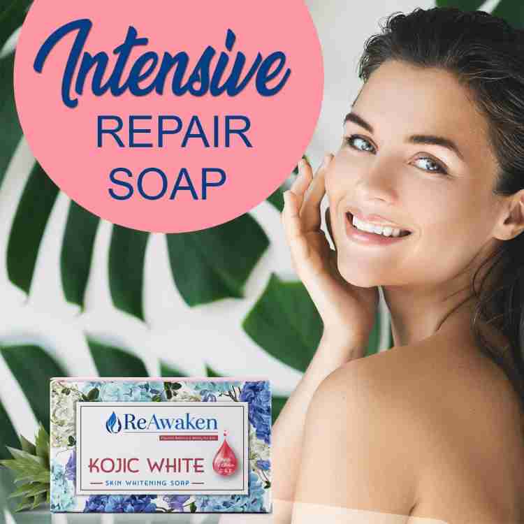 ReAwaken Kojic White Skin Whitening Soap with Vitamin C E 100g