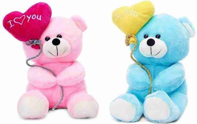 Pink and blue teddy bears store