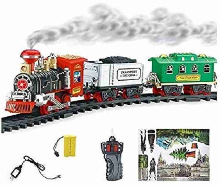 Remote control train hot sale set with smoke