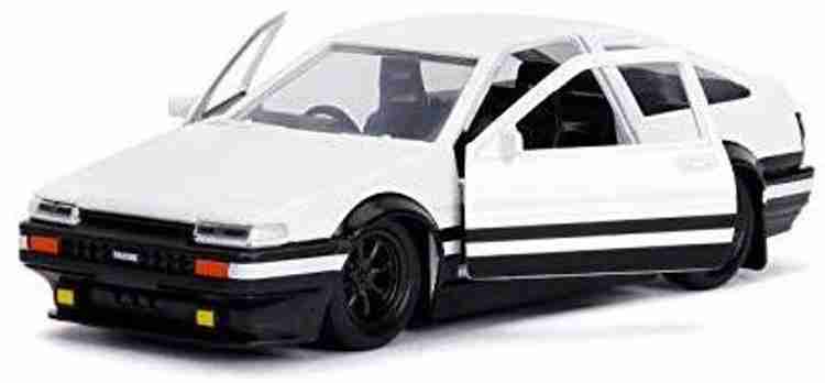 【海外配送可】【送料無料】 toyota-trueno-ae86-white-black ミニカー