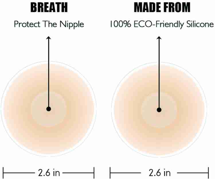 Yoga Design Lab ™Reusable Silicone Breast Sticky Nipplecovers Nude - S2125  Silicone Peel and Stick Bra Pads Price in India - Buy Yoga Design Lab  ™Reusable Silicone Breast Sticky Nipplecovers Nude 