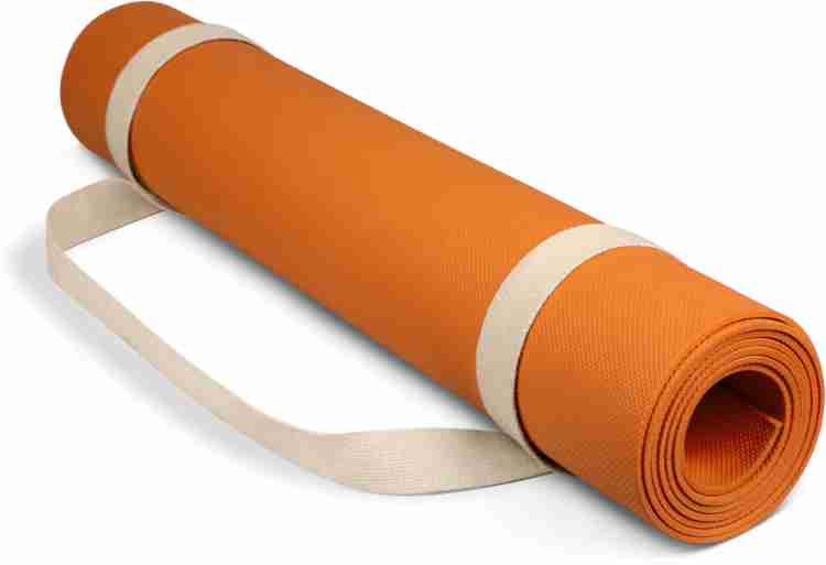 Adrenex by Flipkart Anti Skid Yoga Mat with Strap, Orange 6 mm