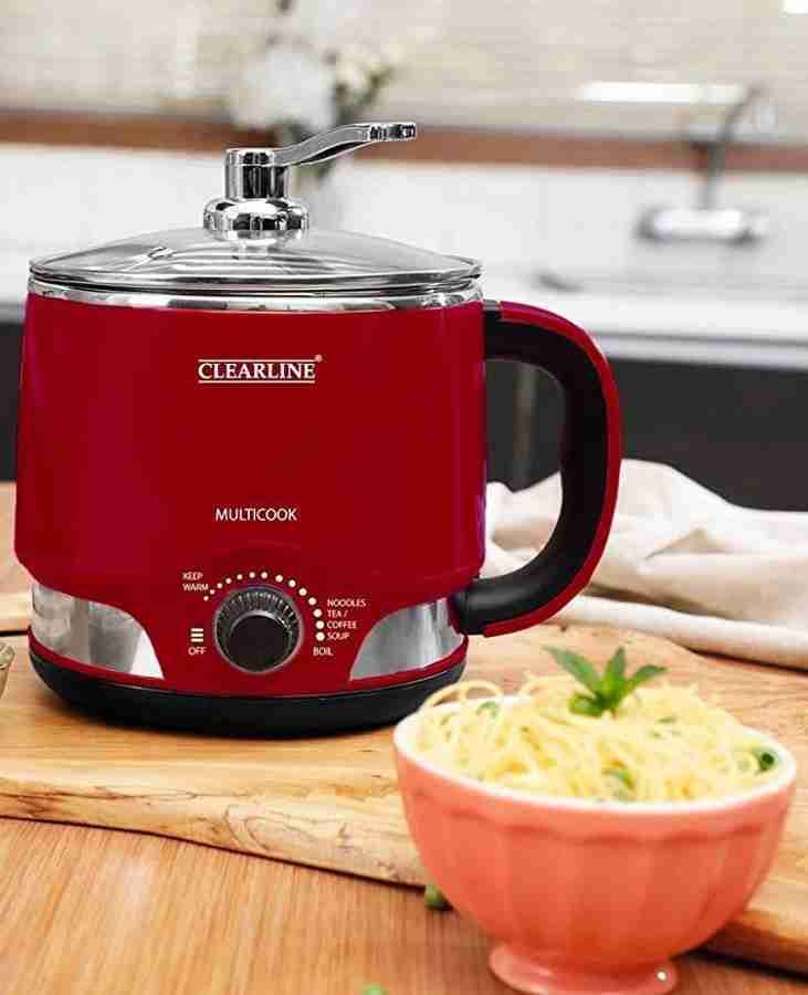 Clearline 8 in 1 Multi Cook Kettle Electric Kettle Price in India Buy Clearline 8 in 1 Multi Cook Kettle Electric Kettle Online at Flipkart