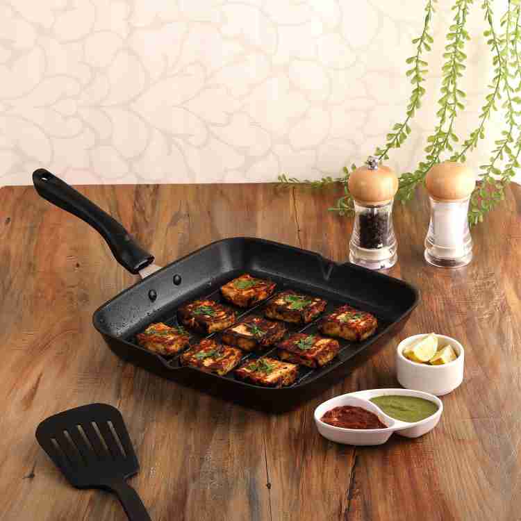 cello Non Stick Square Grill Pan Grill Pan 24 cm diameter 0.5 L capacity