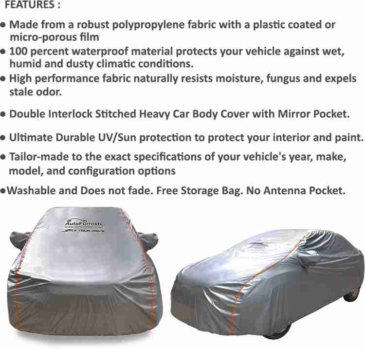 Ascot Ford Aspire Car Cover Waterproof with Mirror Pockets 3 Layers  Custom-Fit All Weather Heat Resistant UV Proof