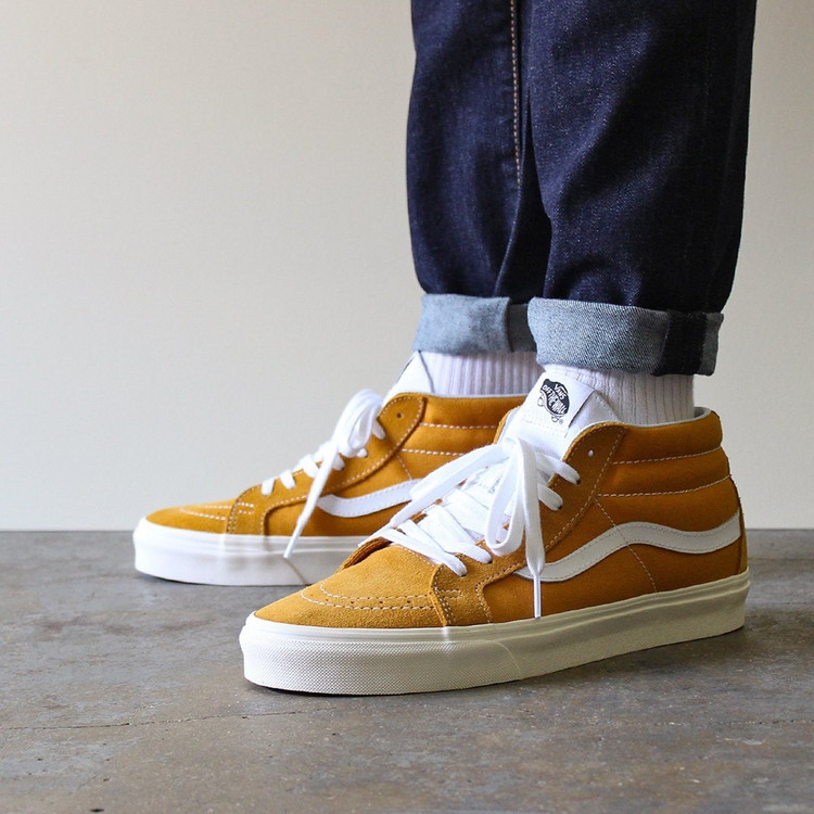 vans high top yellow mustard