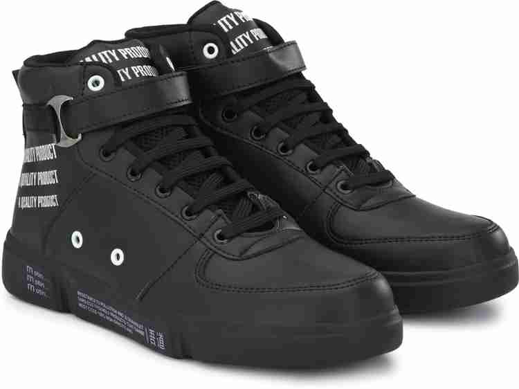 Black hip hop boots best sale
