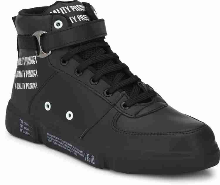 Black hip hop boots best sale