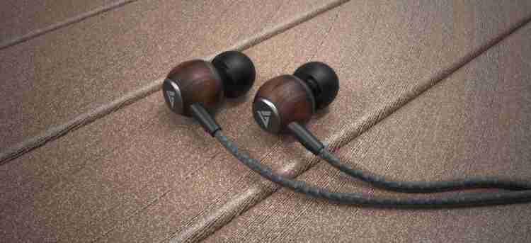 Boult BassBuds Oak Pure Wood Wired Headset