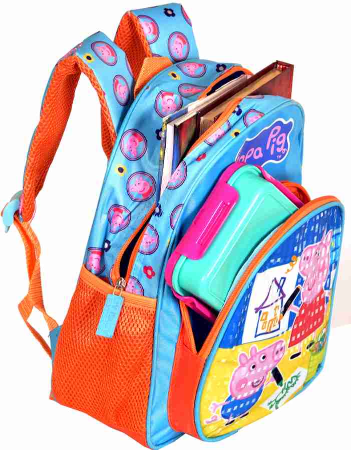 Flipkart Peppa Pig Peppa George Pig 30 cm Blue School Bag School Bag School Bag