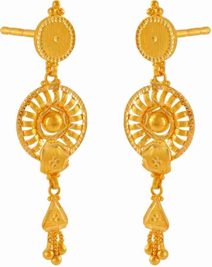 Buy 350+ Plain Gold Earrings Online?from PC Chandra Jewellers