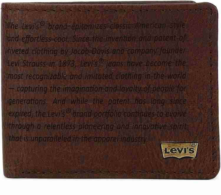 LEVI S Men Brown Genuine Leather Wallet Brown Price in India Flipkart