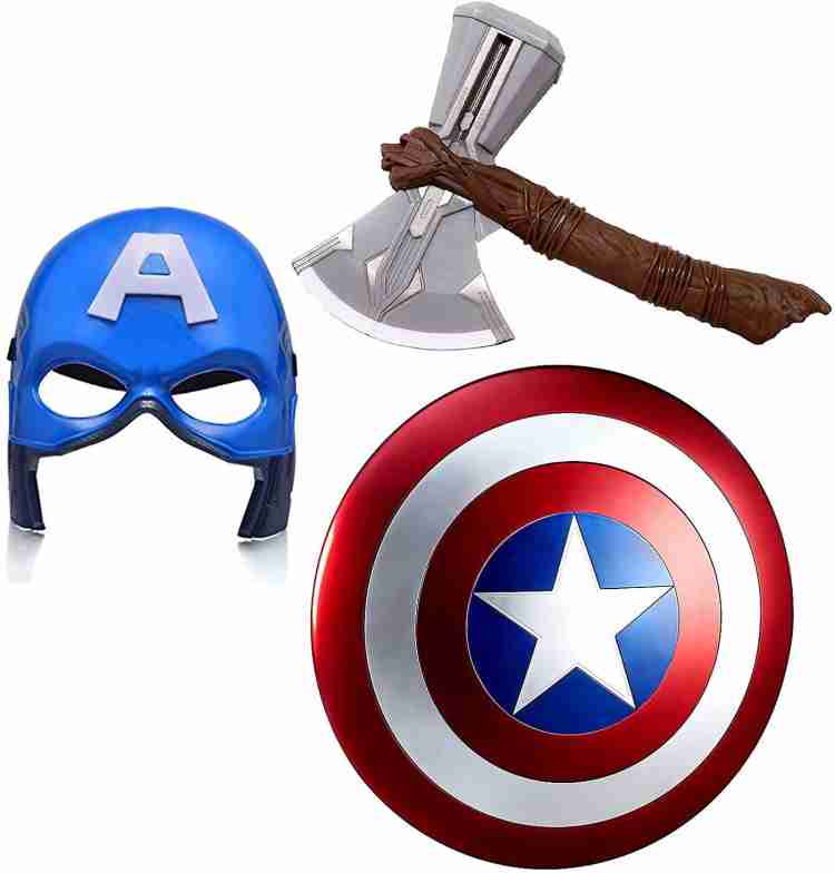 HALO NATION Set of 3 Captain America 32 cm Shield Axe Mask